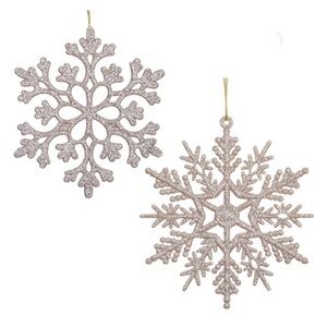 NWT! Blush Gold Glitter Snowflake 36 Count